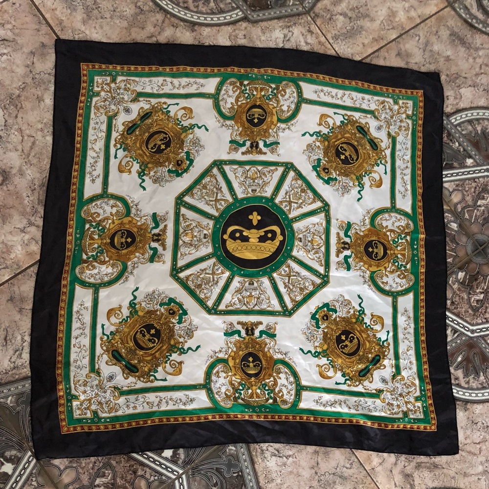 Royal design silk scarf